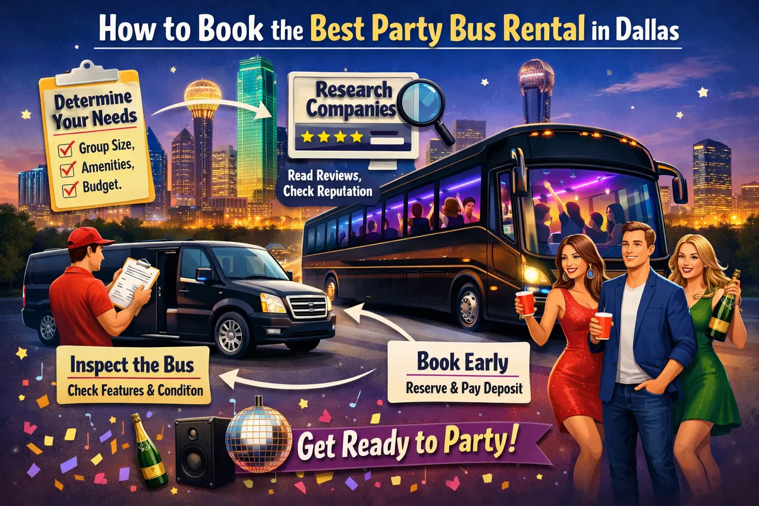 How to Book the Best Party Bus Rental in Dallas