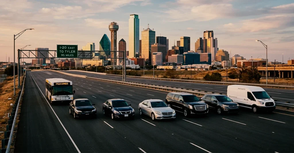 Transportation Options from Dallas TX to Tyler TX