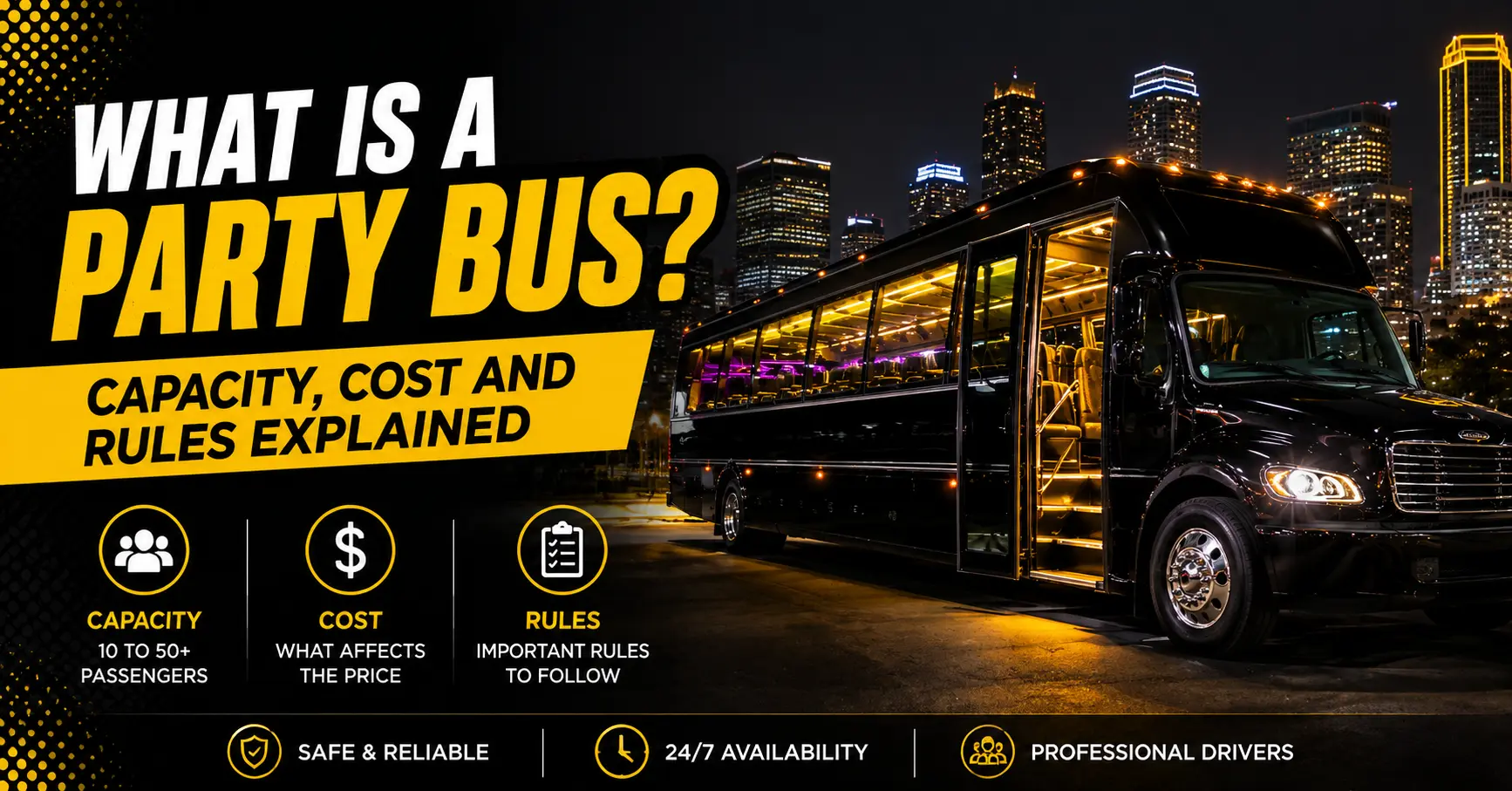 What Is a Party Bus Capacity, Cost and Rules Explained
