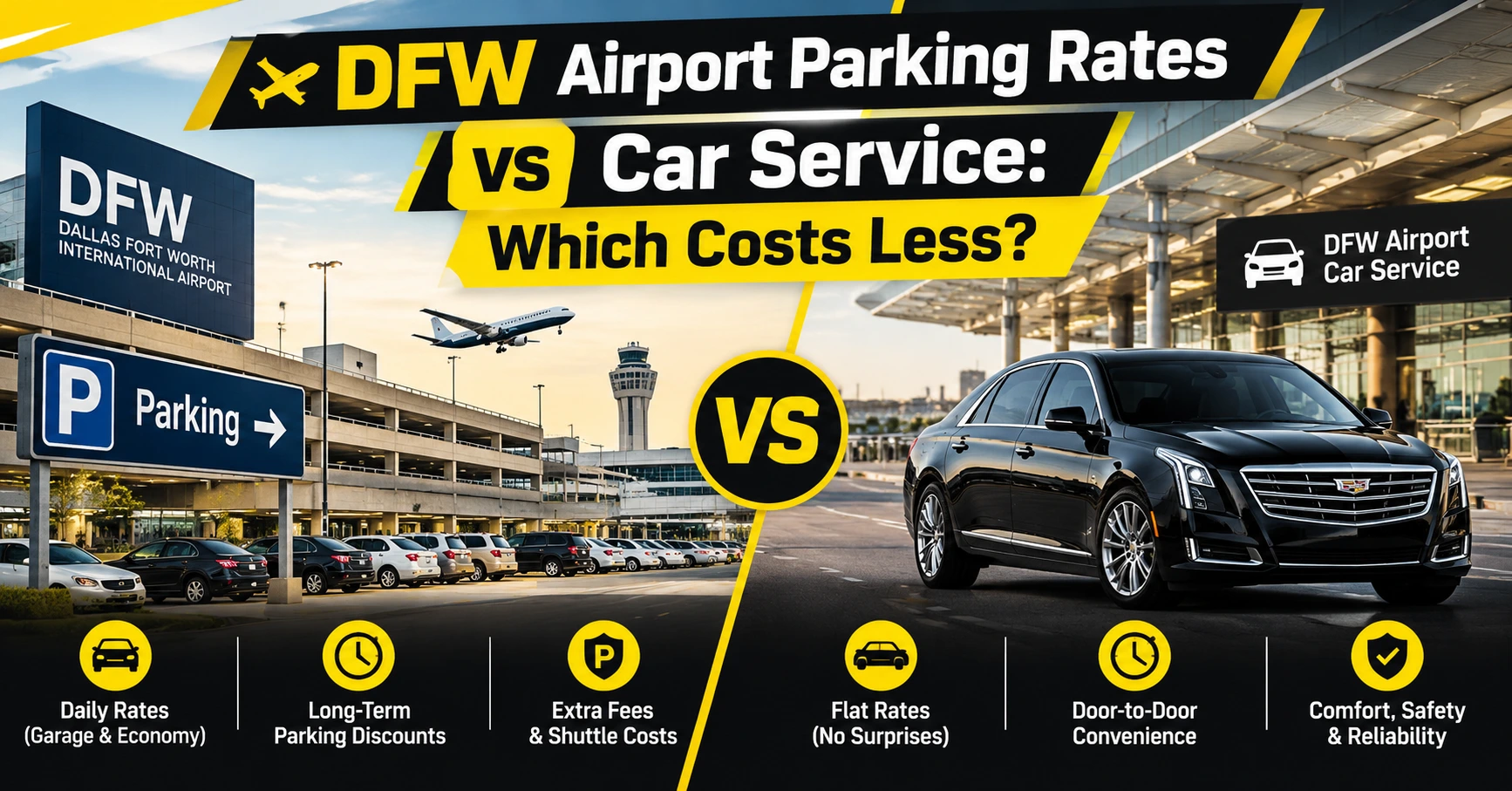 DFW Airport Parking Rates vs Car Service: Which Costs Less?